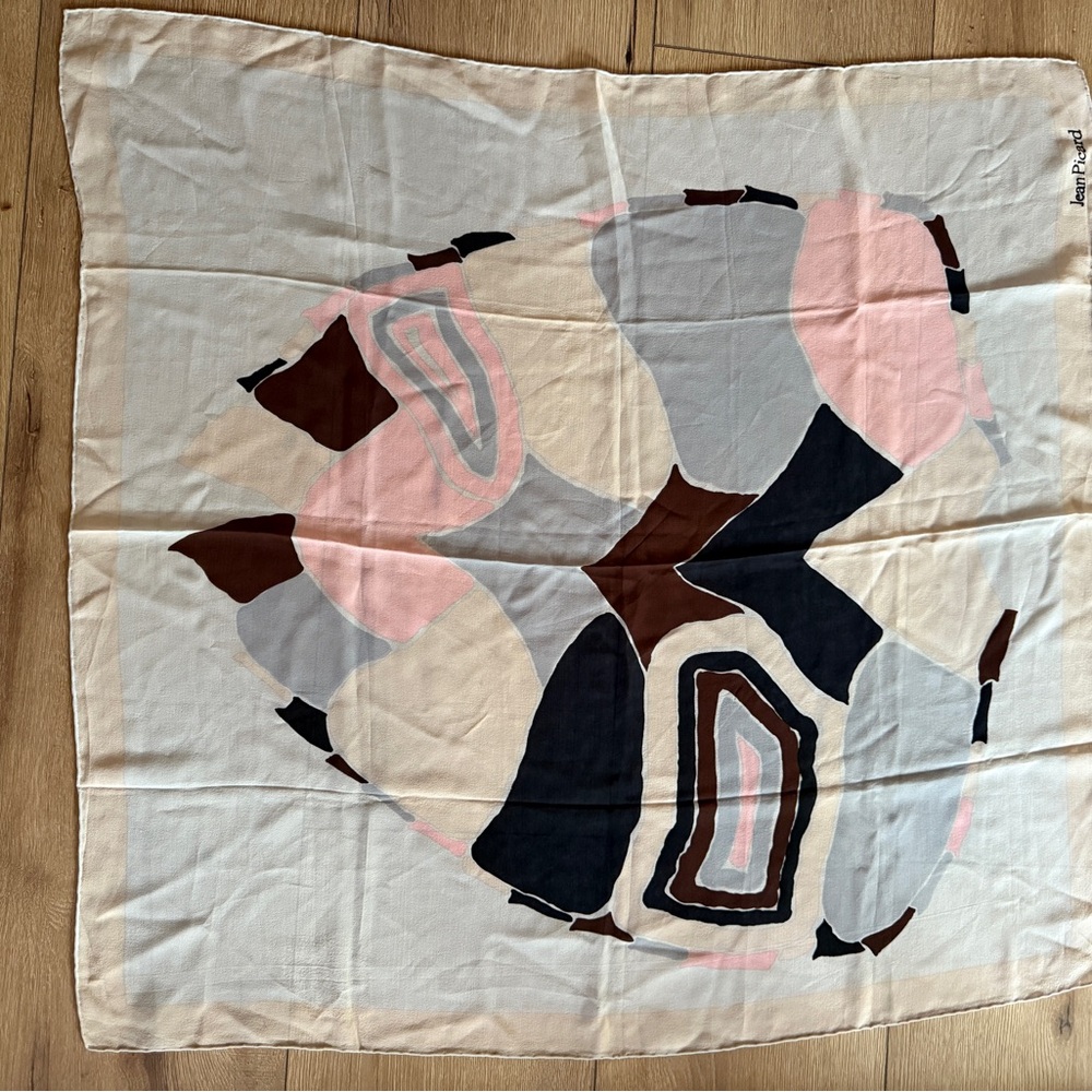 Vintage Jean Picard Silk Scarf New Unused 33x33 size
